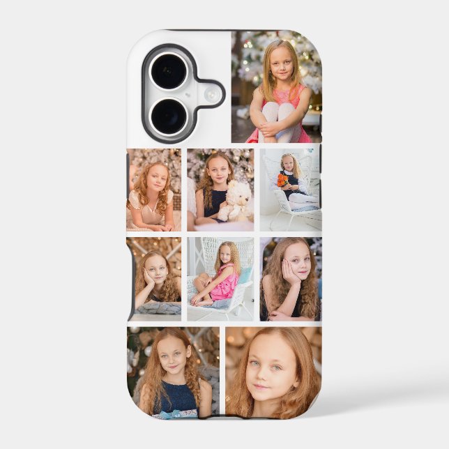 Personalized 9 Photo Collage Case-Mate iPhone Case (Back)