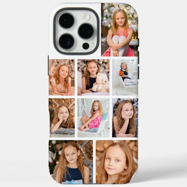 Personalized 9 Photo Collage Case-Mate iPhone Case (Back)