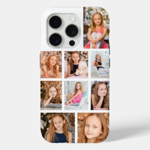 Personalized 9 Photo Collage iPhone 15 Pro Case