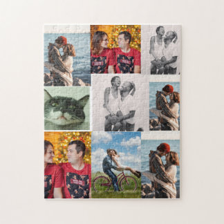 Personalized 9 Photo Collage Jigsaw Puzzle