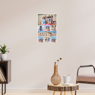 Personalized 9 photo collage poster