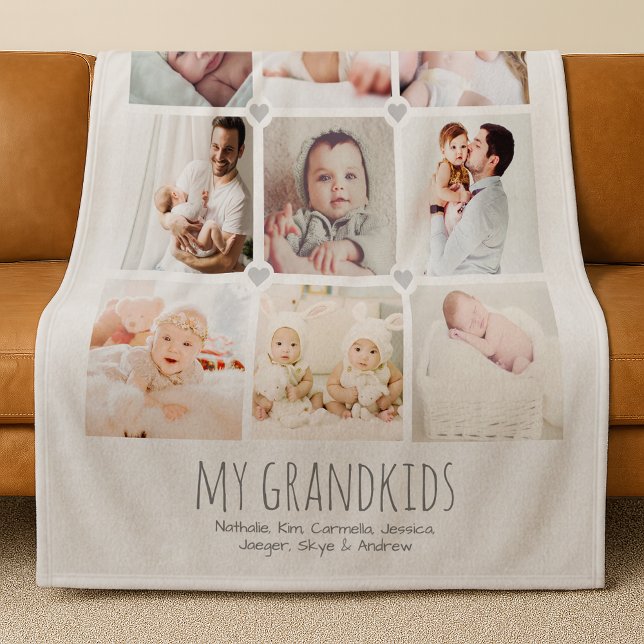 Personalized 9-photo grandparent's blanket (Creator Uploaded)