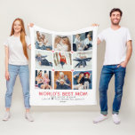 Personalized 9-Photo 'World's Best Mom' Fleece Blanket Personalized 9-Photo 'World's Best Mom' Fleece Blanket