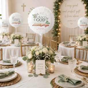Personalized A Child of God Christian Baby Shower Balloon