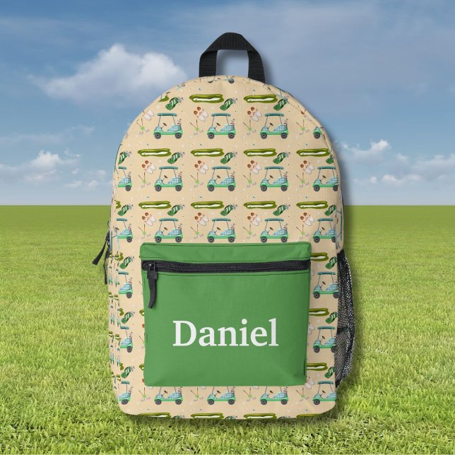Personalized A Day Of Golfing Pattern  Printed Backpack (Creator Uploaded)