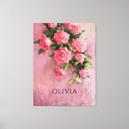 Personalized A Dream in Shades of Pink Canvas Print
