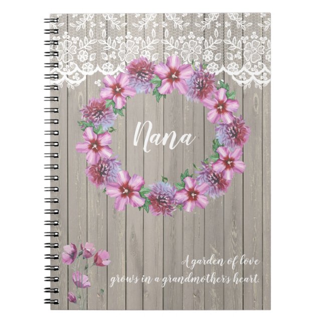 Personalized A Garden of Love Notebook (Front)