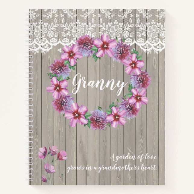 Personalized A Garden of Love Notebook (Front)