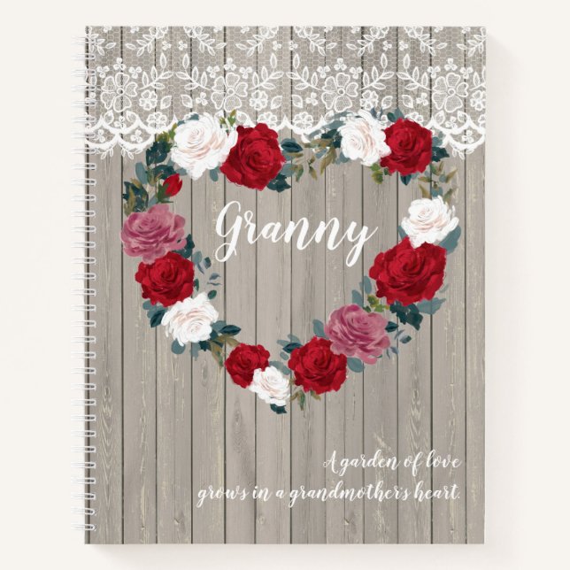 Personalized A Garden of Love Notebook (Front)