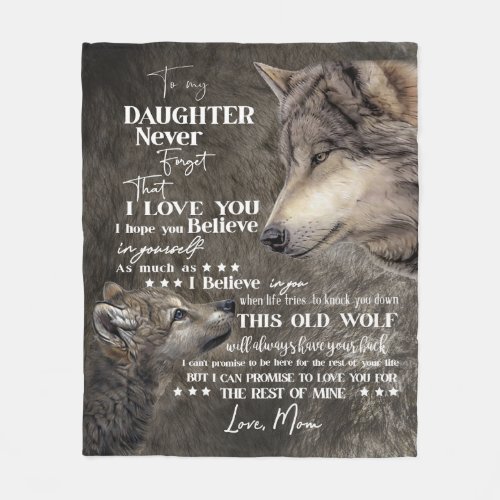 Personalized A Letter To My Daughter Fleece Blanket