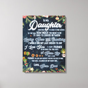 Personalized A Letter To My Daughter From Dad, Canvas Print