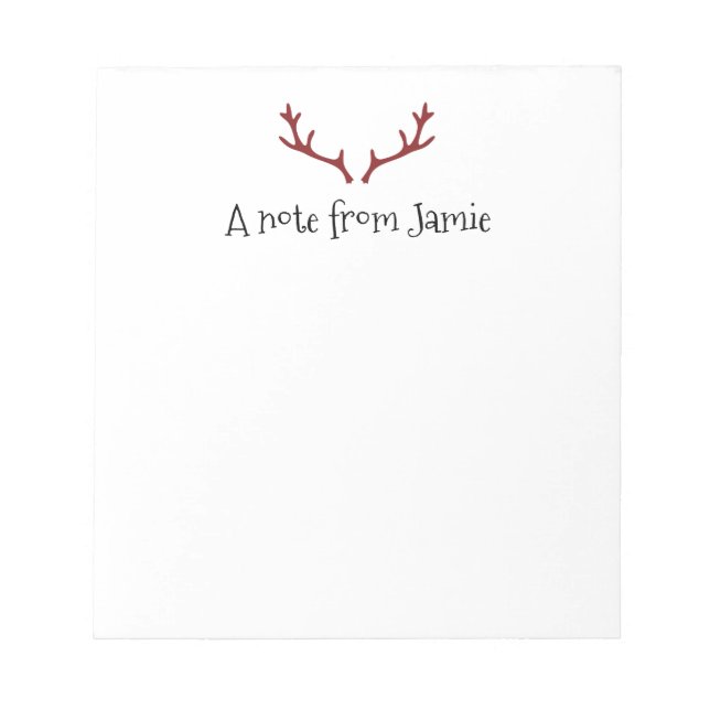 Personalized "A note from" Christmas Notepad (Front)