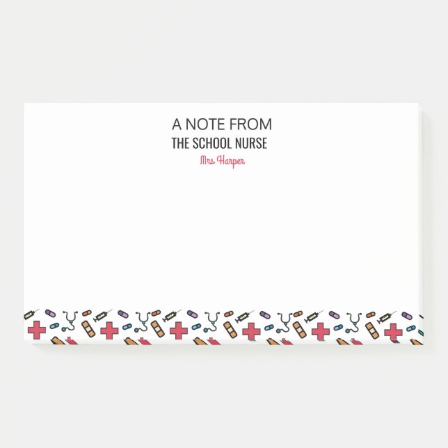 Personalized A Note From The School Nurse (Front)