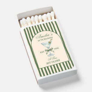 Personalized “A Tini Bit Older” Birthday Party Matchboxes