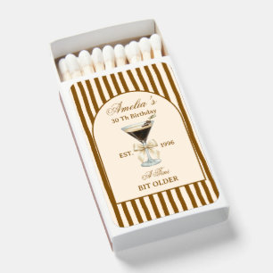 Personalized “A Tini Bit Older” Birthday Party Matchboxes
