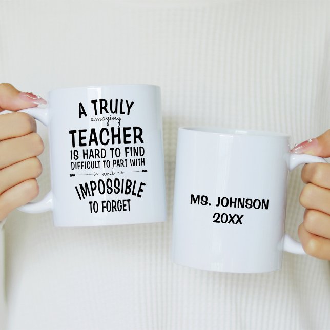 Personalized A truly amazing teacher Coffee Mug (Creator Uploaded)