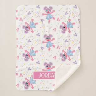 Personalized Abby Cadabby Sparkle Pattern Sherpa Blanket