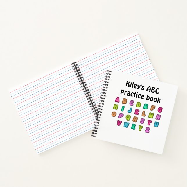 Personalized ABC Practice Writing Book for Kids (Inside)