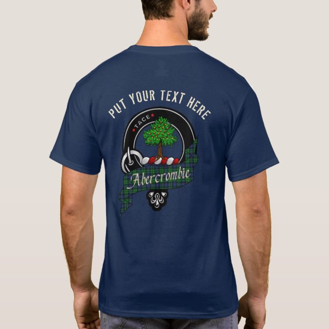 Personalized Abercrombie Clan Badge Adult T-Shirt (Back)