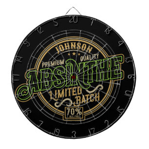 Personalized Absinthe Herbal Spirit Liquor Label Dart Board