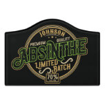 Personalized Absinthe Herbal Spirit Liquor Label Door Sign