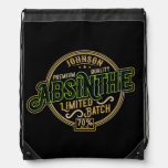 Personalized Absinthe Herbal Spirit Liquor Label Drawstring Bag