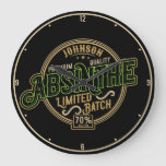 Personalized Absinthe Herbal Spirit Liquor Label Large Clock