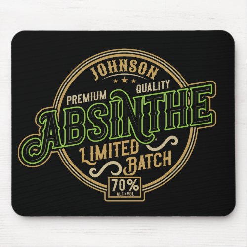 Personalized Absinthe Herbal Spirit Liquor Label Mouse Pad