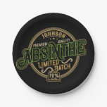 Personalized Absinthe Herbal Spirit Liquor Label Paper Plates