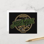 Personalized Absinthe Herbal Spirit Liquor Label Postcard