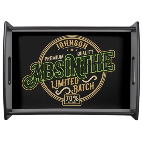 Personalized Absinthe Herbal Spirit Liquor Label Serving Tray