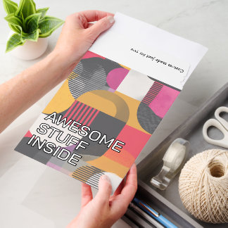 Personalized Abstract Art Awesome Stuff QR code Envelope Mailers