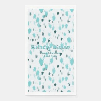 Personalized Abstract Blue & Grey Paint Splash Art