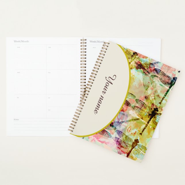 Personalized Abstract dragonflies notebook (Display)
