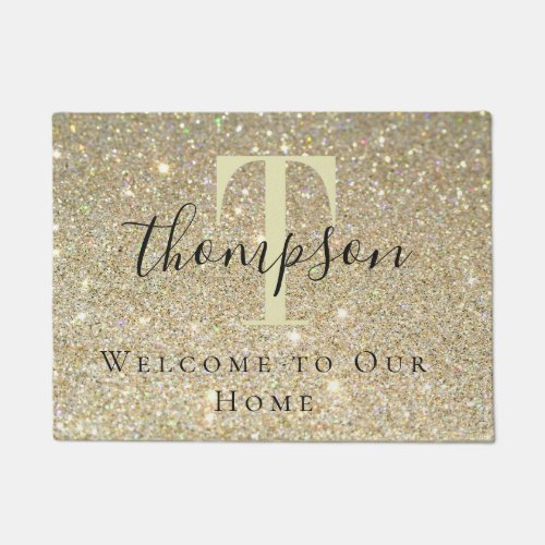 Personalized Abstract Faux Gold 18 x24 size ONLY  Doormat