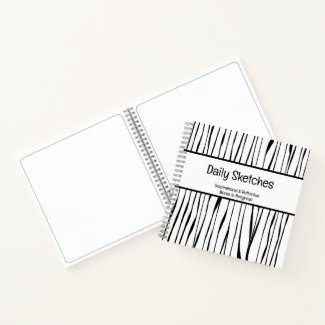 Personalized Abstract Fine Art Sketch Notebook
