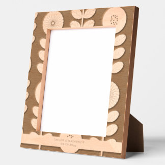 Personalized Abstract Flower Patterned  Engraved Frames
