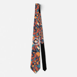 Personalized Abstract Geometric -Father's Day Gift Neck Tie