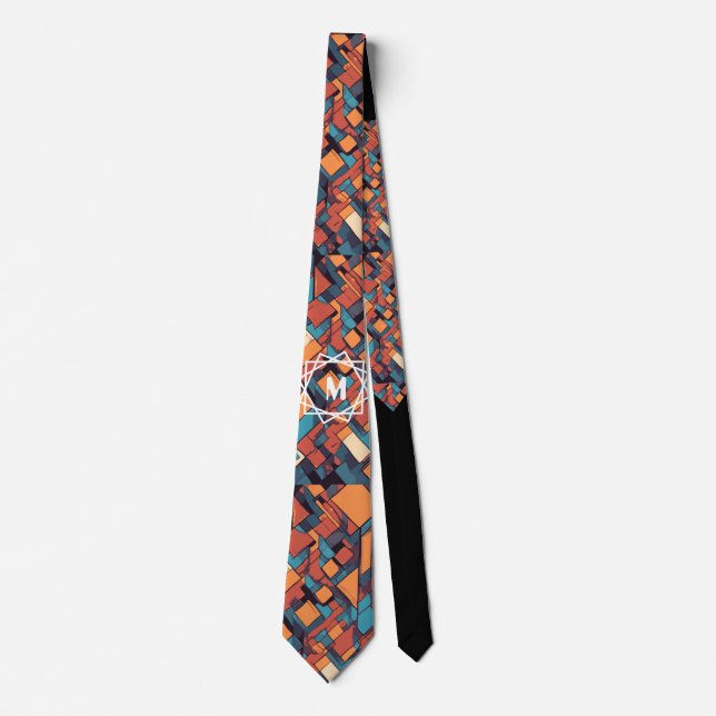 Personalized Abstract Geometric -Father's Day Gift Neck Tie (Front)