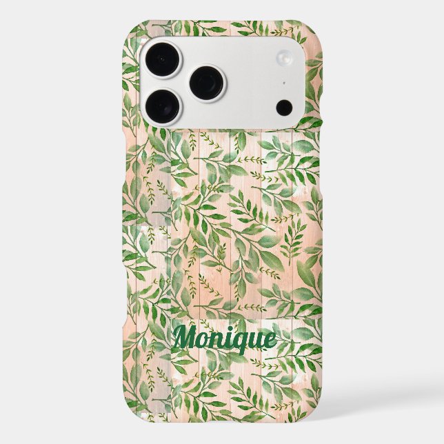Personalized Abstract Greenery Iphone Case (Back)