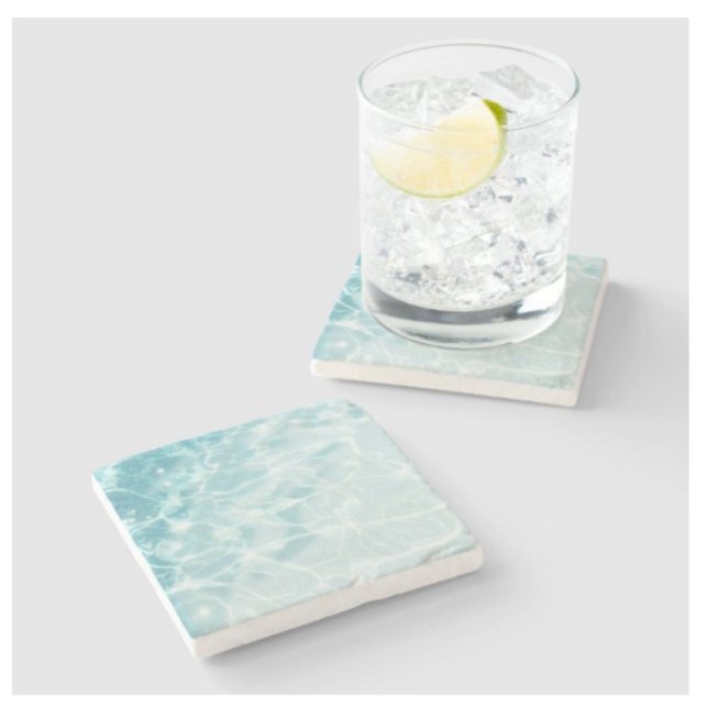 Personalized Abstract Ocean Water Custom Photo  Stone Coaster (Creator Uploaded)