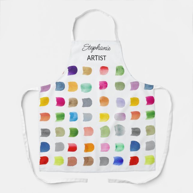 Personalized Abstract Pattern Artist's Apron (Front)
