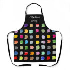 Personalized Abstract Pattern Artists Black Apron