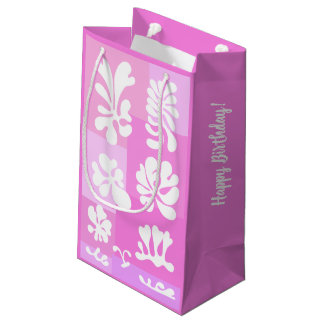 Personalized Abstract Shapes Design in Pink | Smal Small Gift Bag
