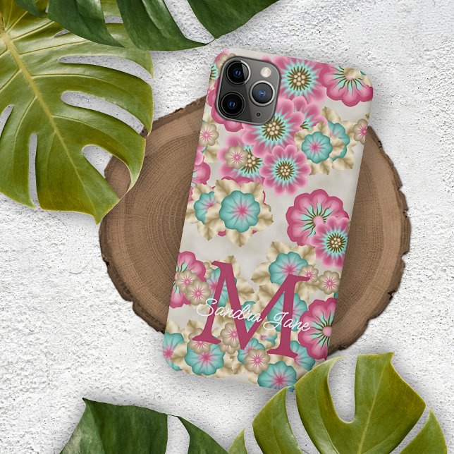 Personalized Abstract Spring Flowers Pattern Case-Mate iPhone Case (Creator Uploaded)