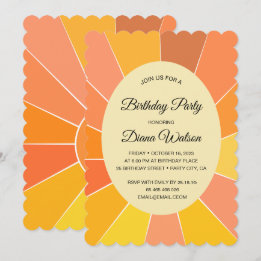 Personalized Abstract Sun Design |  Invitation