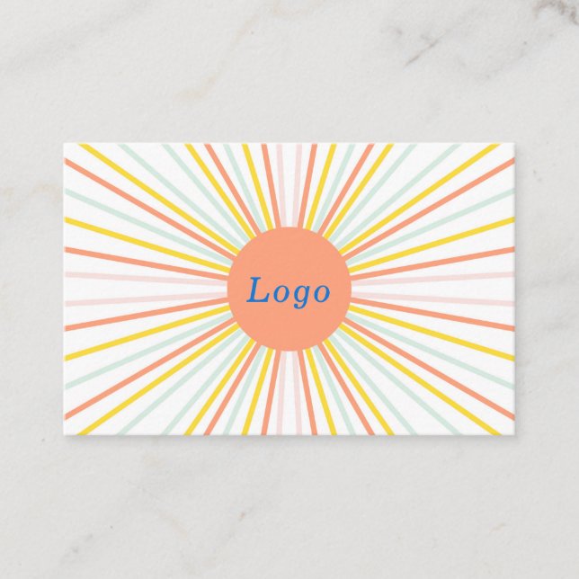 personalized abstract sunshine business card (Front)
