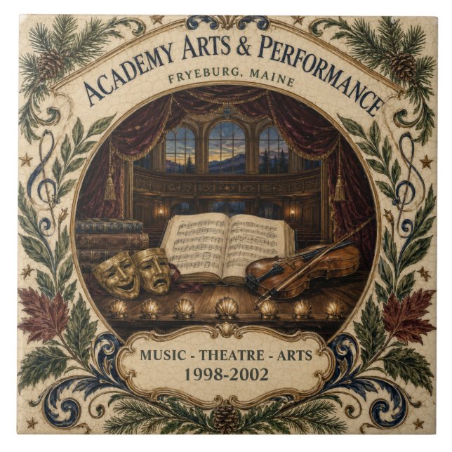 Personalized Academy Arts Performance Fryeburg ME Ceramic Tile (Front)