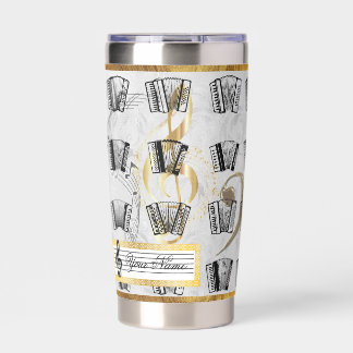 Personalized Accordion 20 oz Hot Cold Lidded Insulated Tumbler