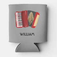 Personalized Accordion Players Red and Gray